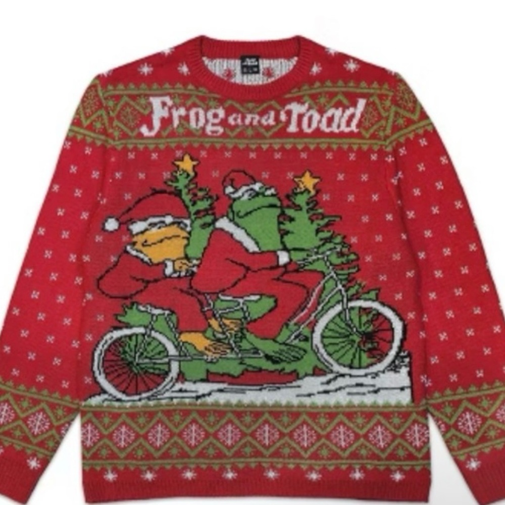 Target Red Frog and Toad Holiday Crewneck Sweater